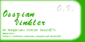 osszian vinkler business card